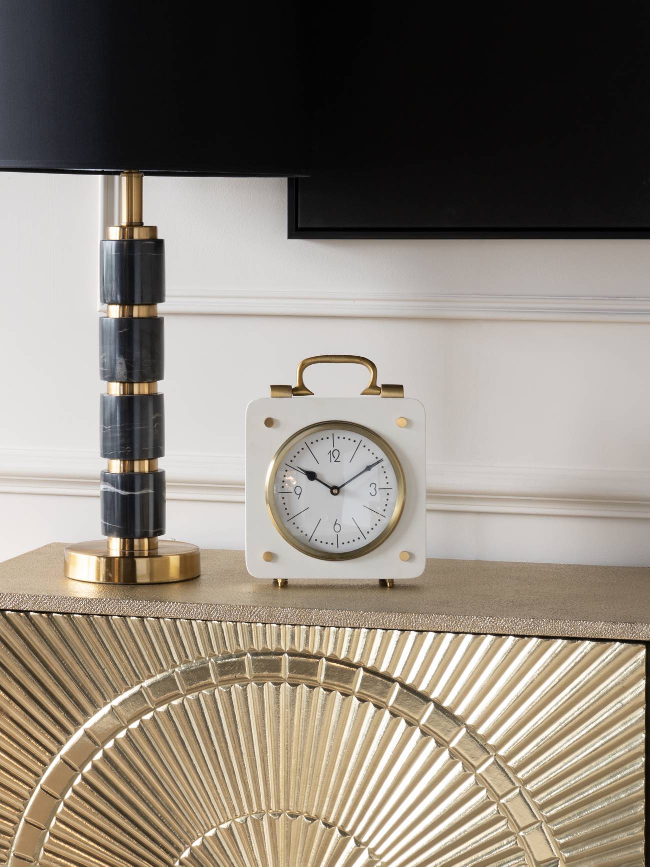 Kimberley Cream & Gold Mantel Clock
